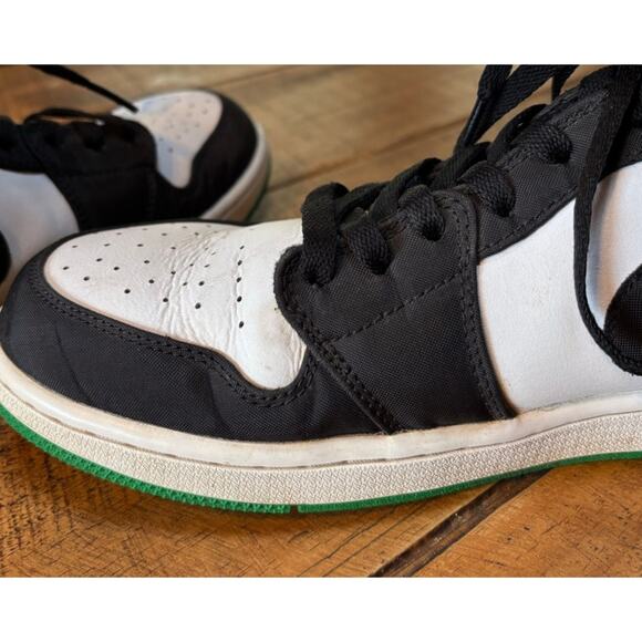 Nike Air Jordan 1 Retro Mid SE Oakland Shoes Sneakers Green Yellow Mens Size 13 - Picture 5 of 16